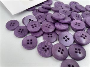 Plain corozo knap - purple, 15 mm
